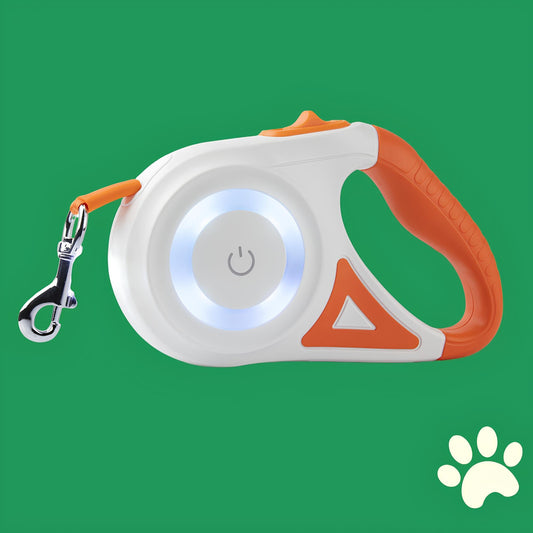 Laisse rétractable avec LED